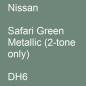 Preview: Nissan, Safari Green Metallic (2-tone only), DH6.